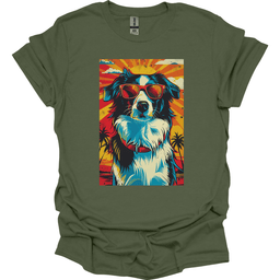 Border Collie Summer Dog T Shirt Gift For Dog Lover
