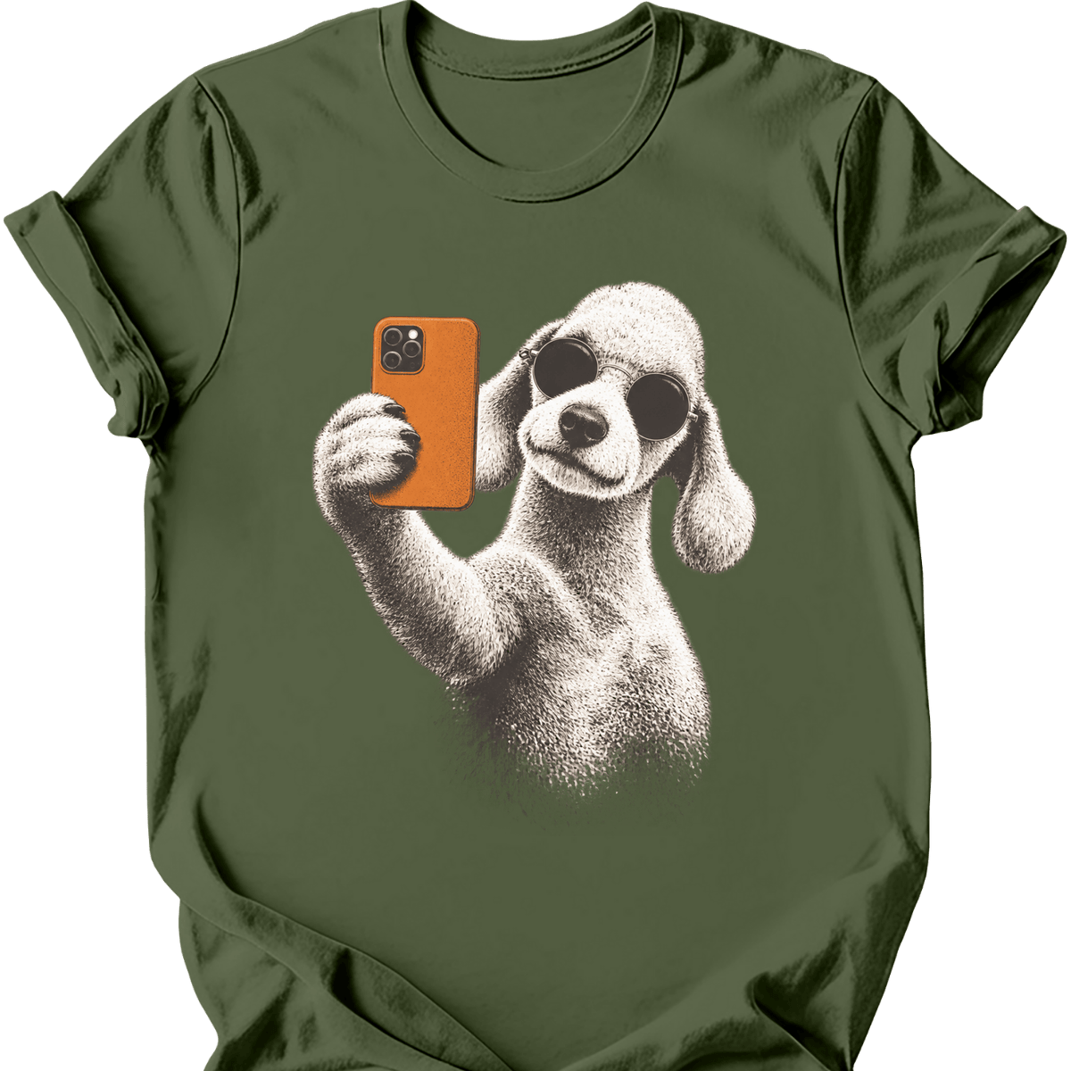 Bedlington Terrier Selfie Dog T Shirt Gift For Dog Lover