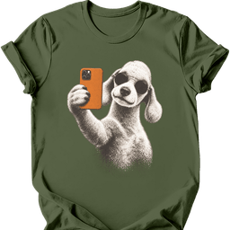 Bedlington Terrier Selfie Dog T Shirt Gift For Dog Lover