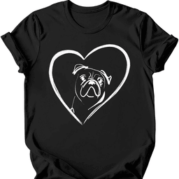 Boxer Heart Dog T Shirt Gift For Dog Lover