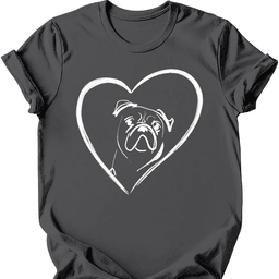 Boxer Heart Dog T Shirt Gift For Dog Lover