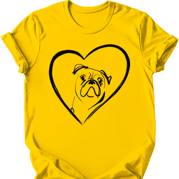 Boxer Heart Dog T Shirt Gift For Dog Lover