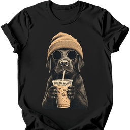 Black Labrador Hipster Dog T Shirt Gift For Dog Lover