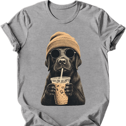 Black Labrador Hipster Dog T Shirt Gift For Dog Lover