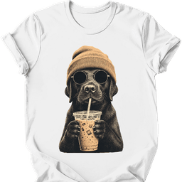 Black Labrador Hipster Dog T Shirt Gift For Dog Lover