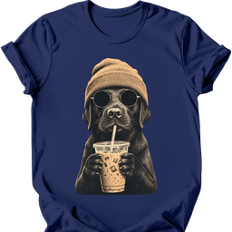 Black Labrador Hipster Dog T Shirt Gift For Dog Lover