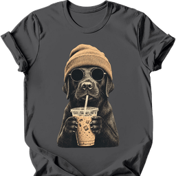 Black Labrador Hipster Dog T Shirt Gift For Dog Lover