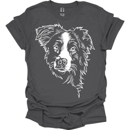 Border Collie Line Art T Shirt Gift For Dog Lover