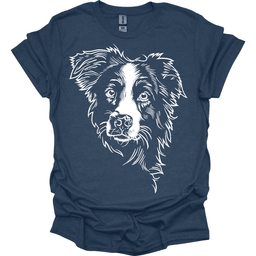 Border Collie Line Art T Shirt Gift For Dog Lover