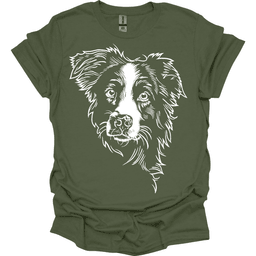 Border Collie Line Art T Shirt Gift For Dog Lover