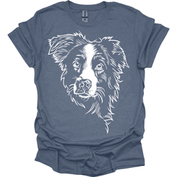 Border Collie Line Art T Shirt Gift For Dog Lover