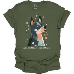 Blue Heeler Live Like The Gate Was Left Open T Shirt Gift For Dog Lover