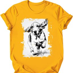Basset Hound Running Dog T Shirt Gift For Dog Lover
