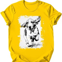 Basset Hound Running Dog T Shirt Gift For Dog Lover