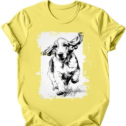 Basset Hound Running Dog T Shirt Gift For Dog Lover