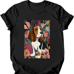 Basset Hound Boho Dog T Shirt Gift For Dog Lover