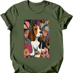 Basset Hound Boho Dog T Shirt Gift For Dog Lover