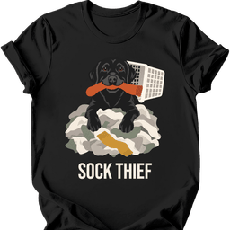 Black Labrador Sock Thief T Shirt Gift For Dog Lover