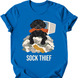 Black Labrador Sock Thief T Shirt Gift For Dog Lover