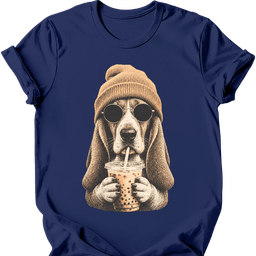 Basset Hound Hipster Dog T Shirt Gift For Dog Lover