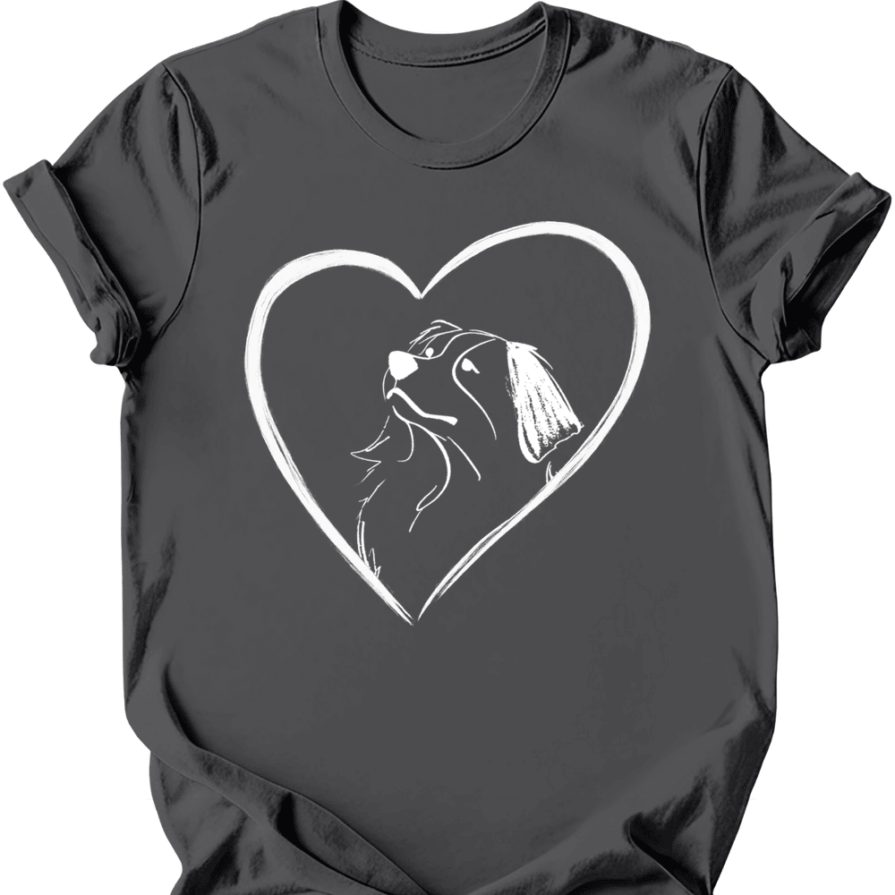 Bernese Mountain Dog Heart Dog T Shirt Gift For Dog Lover