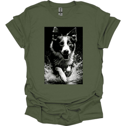 Border Collie Puddle Dog T Shirt Gift For Dog Lover