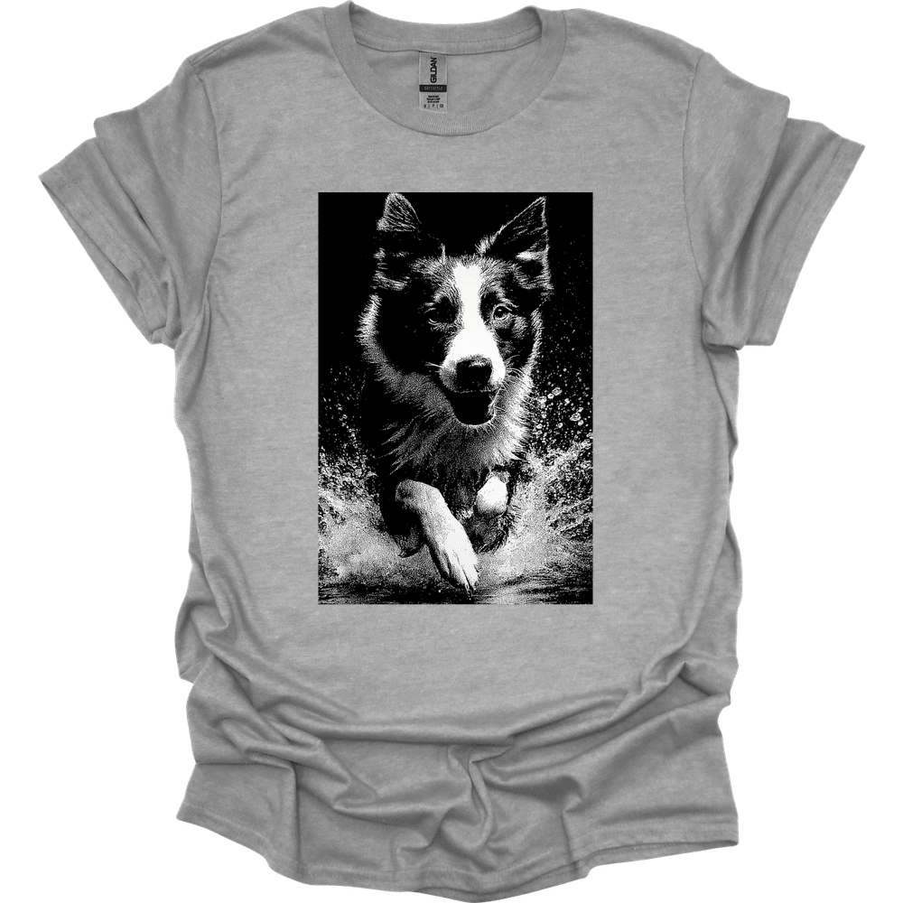 Border Collie Puddle Dog T Shirt Gift For Dog Lover