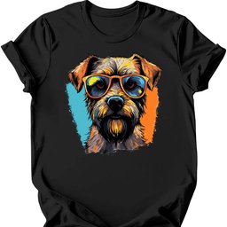 Border Terrier Top Dog T Shirt Gift For Dog Lover