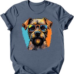 Border Terrier Top Dog T Shirt Gift For Dog Lover