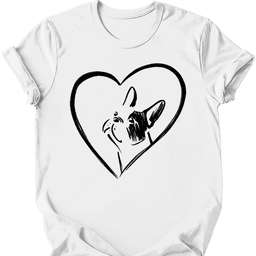 Boston Terrier Heart Dog T Shirt Gift For Dog Lover