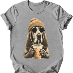 Bloodhound Hipster Dog T Shirt Gift For Dog Lover