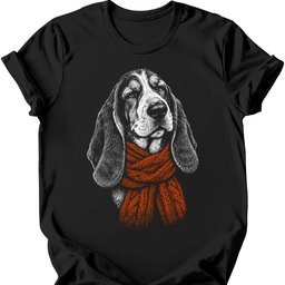 Basset Hound Winter Dog T Shirt Gift For Dog Lover