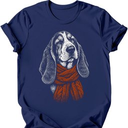 Basset Hound Winter Dog T Shirt Gift For Dog Lover
