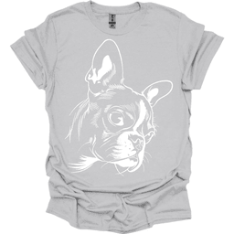 Boston Terrier Line Art T Shirt Gift For Dog Lover