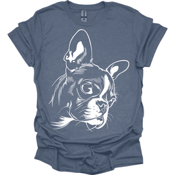 Boston Terrier Line Art T Shirt Gift For Dog Lover