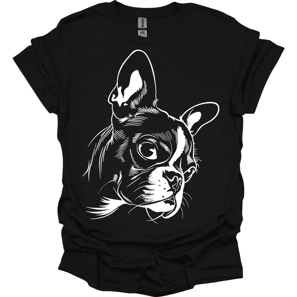 Boston Terrier Line Art T Shirt Gift For Dog Lover