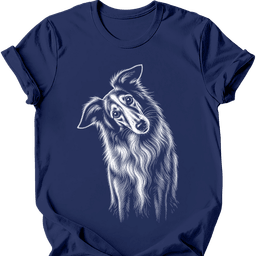Borzoi Tilted Dog T Shirt Gift For Dog Lover