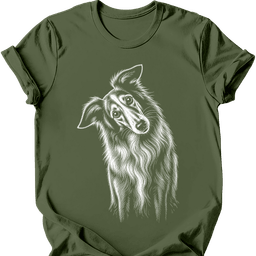 Borzoi Tilted Dog T Shirt Gift For Dog Lover