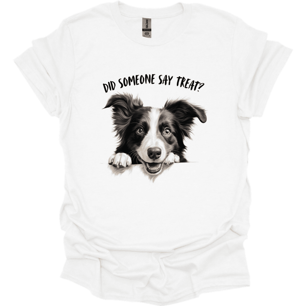 Border Collie Did Someone Say Treat T Shirt Gift For Dog Lover