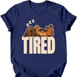 Bloodhound Tired Dog T Shirt Gift For Dog Lover