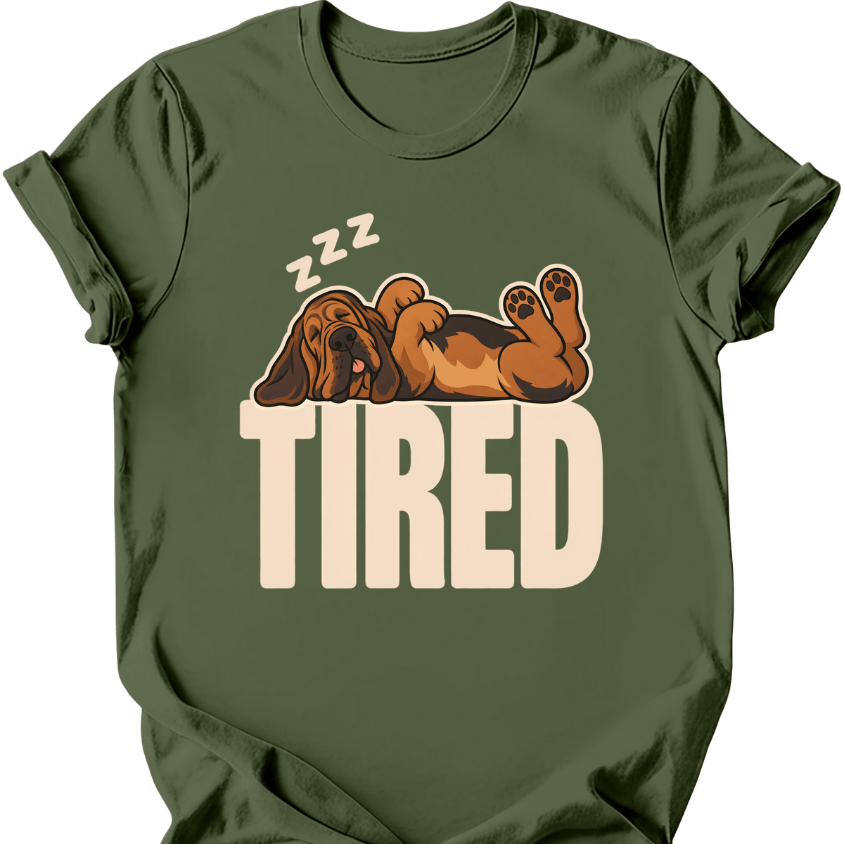 Bloodhound Tired Dog T Shirt Gift For Dog Lover