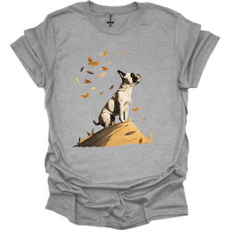 Boston Terrier Fall Dog T Shirt Gift For Dog Lover