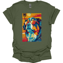 Bernese Mountain Dog Summer Dog T Shirt Gift For Dog Lover