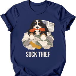 Bernedoodle Sock Thief T Shirt Gift For Dog Lover