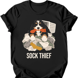 Bernedoodle Sock Thief T Shirt Gift For Dog Lover