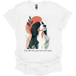 Bearded Collie Live Like The Gate Was Left Open T Shirt Gift For Dog Lover