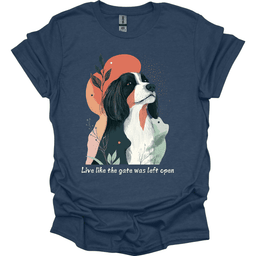 Bearded Collie Live Like The Gate Was Left Open T Shirt Gift For Dog Lover