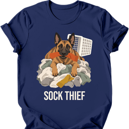 Belgian Malinois Sock Thief T Shirt Gift For Dog Lover