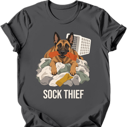 Belgian Malinois Sock Thief T Shirt Gift For Dog Lover