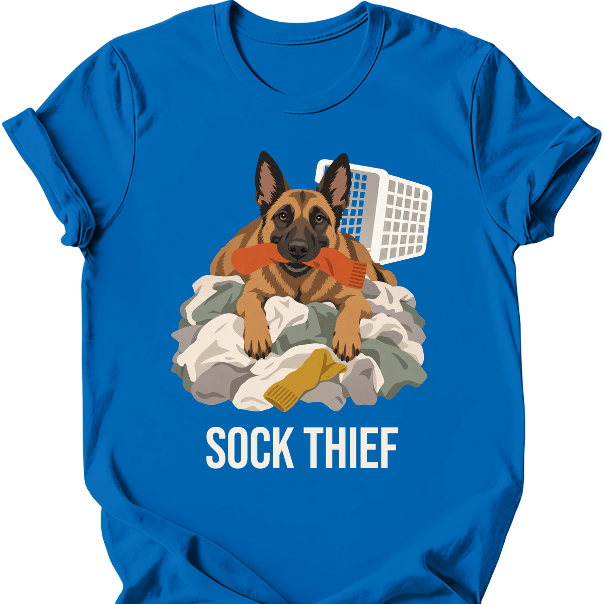 Belgian Malinois Sock Thief T Shirt Gift For Dog Lover